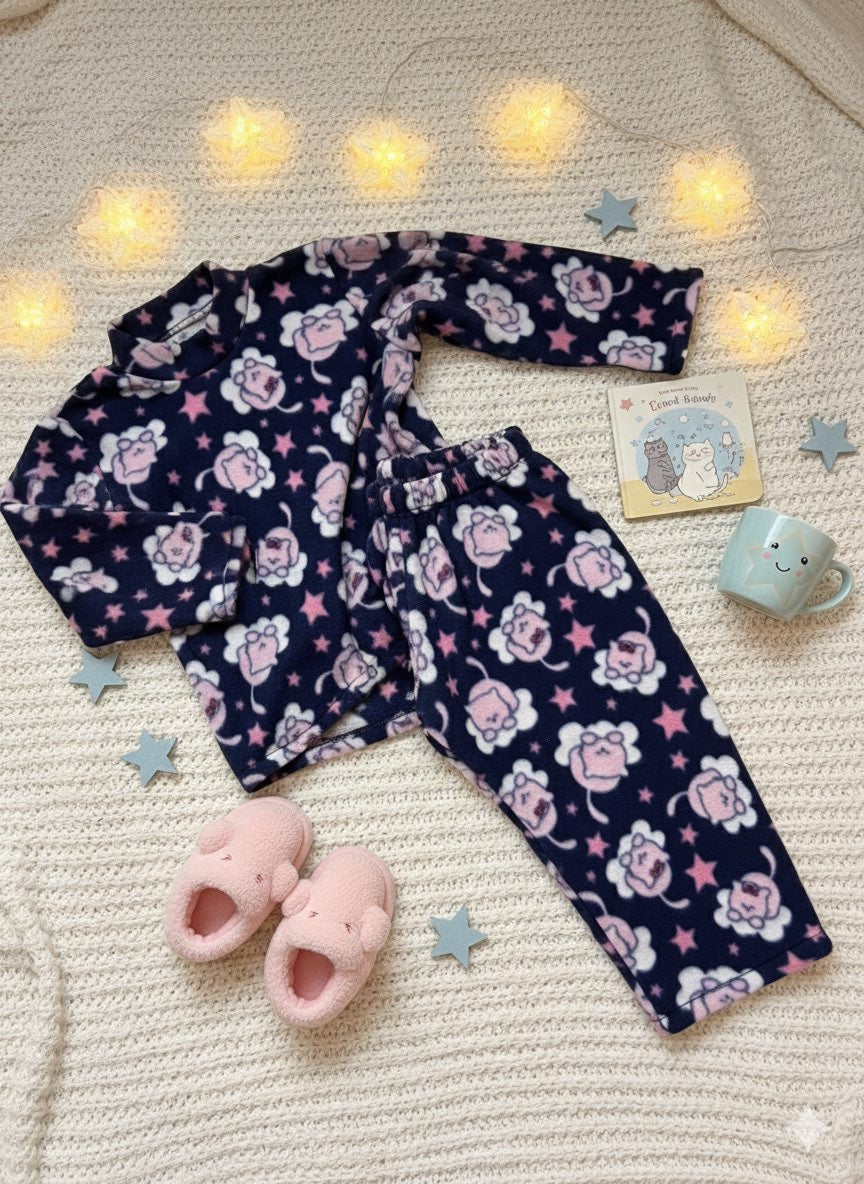 CozyDream Cotton Pyjama Set for Girls – Floral Print | Princess DZ