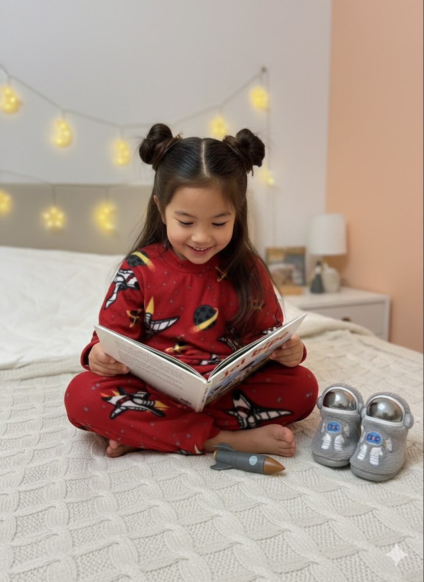 CozyDream Cotton Pyjama Set for Girls – Floral Print | Princess DZ